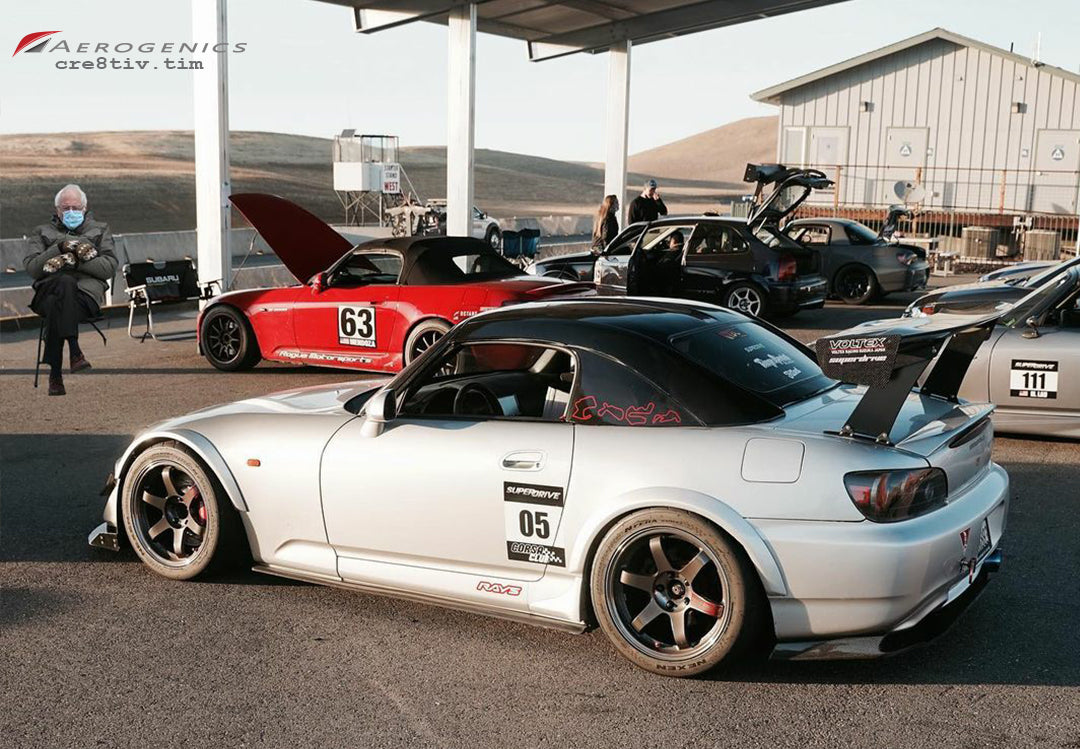 Billet Solid Wing Stands For Voltex GT Wings - 295mm (Curved Trunk)