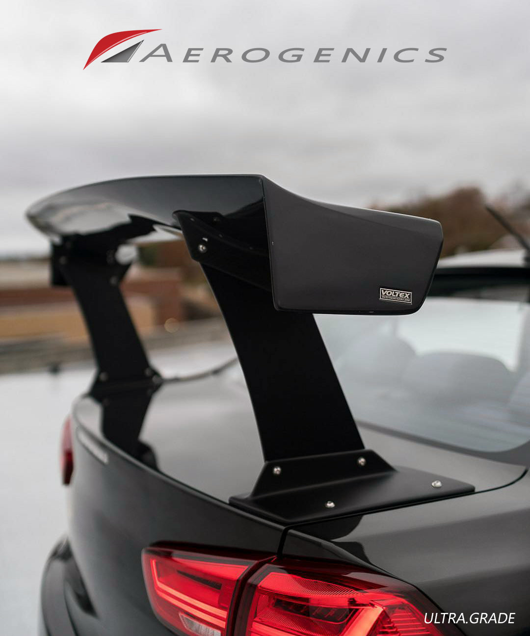 Billet Solid Wing Stands For Voltex GT Wings - 295mm (Curved Trunk